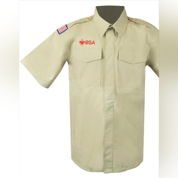 Boy Scouts BSA Uniform Short Sleeve Shirt, Khaki Size XLarge - Picture 6 of 8